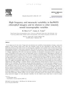ARTICLE IN PRESS  Deep-Sea Research II–1017 www.elsevier.com/locate/dsr2  High frequency and mesoscale variability in SeaWiFS
