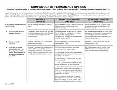 Microsoft Word - ComparisonPermanency Options-0207.doc