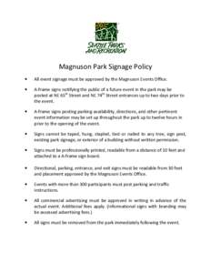 Microsoft Word - Magnuson Park Signage Policy