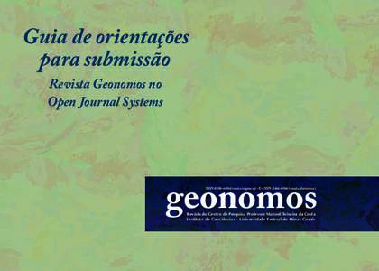 Guia de orientações para submissão Revista Geonomos no Open Journal Systems  geonomos