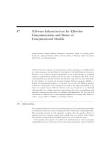 17  Software Infrastructure for Effective Communication and Reuse of Computational Models