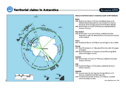 Territorial claims in Antarctica  Resource ATS1 History of territorial claims in Antarctica (south of 60°S latitude)  Gough Is.