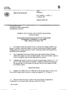 UNITED NATIONS Distr. GENERAL S/AC.26/Dec[removed]) -*/ 24 March 1994
