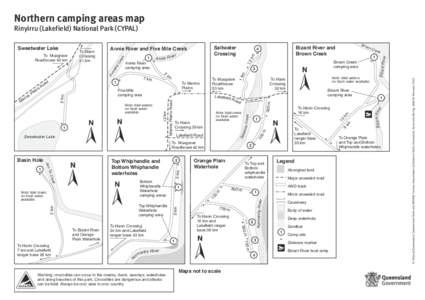 Northern camping areas map, Rinyirru Lakefield National Parks CYPAL