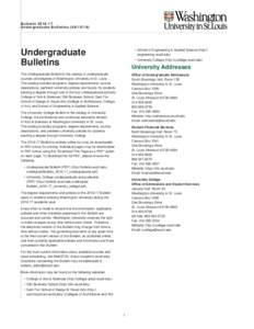 BulletinUndergraduate Bulletins) • School of Engineering & Applied Science (http:// engineering.wustl.edu)