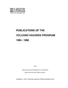 Geology / Volcanology / Aleutian Range / Volcanologists / Mount Pinatubo / Volcano / Volcanic hazards / Prediction of volcanic activity / Mount Redoubt / Puff model / Peter E. Baker