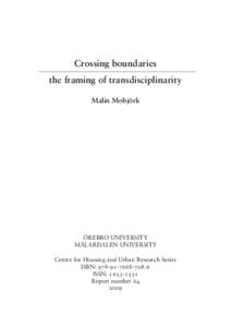 Transdisciplinarity / Interdisciplinarity / Disciplinary / Academic discipline / Transdisciplinary studies / Pedagogy / Education / Knowledge
