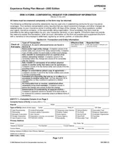 ERM-14 Form - Confidential Request for Ownership Information