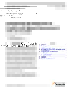 Configuring the FlexTimer for position and speed measurement