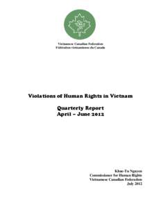 Human Rights Quarterly Report, April - June 2012