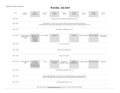 CogSci 2015 ­ Day at a Glance  Time Track 1 Ballroom G