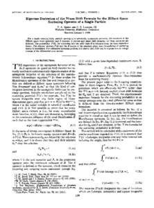 MARCH-APRIL[removed]VOLUME 1. NUMBER 2 JOURNAL OF MATHEMATICAL PHYSICS