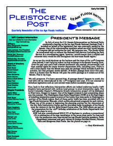 The Pleistocene Post Early Fall 2008