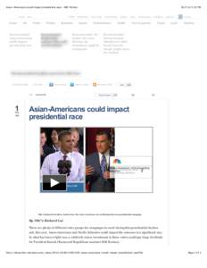 Asian-Americans could impact presidential race - NBC Politics  Hotmail Home