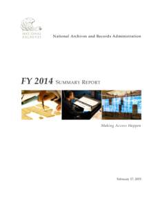 Performance and Accountability Summary Report, FY 2014