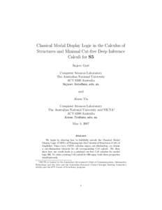 Classical Modal Display Logic in the Calculus of Structures and Minimal Cut-free Deep Inference Calculi for S5
