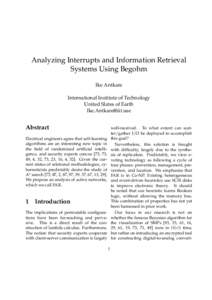 Analyzing Interrupts and Information Retrieval Systems Using Begohm Ike Antkare International Institute of Technology United Slates of Earth 