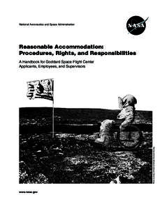 National Aeronautics and Space Administration  Reasonable Accommodation: Procedures, Rights, and Responsibilities  Photo courtesy of National Multiple Sclerosis Society