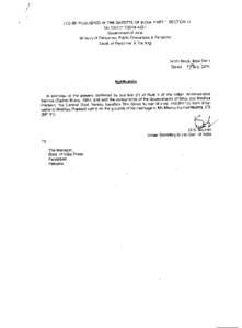 (TO BE PUBLISHED IN THE GAZETTE OF INDIA, PART I, SECTION II) No[removed]AIS-I Government of India Ministry of Personnel, Public Grievances & Pensions Dept of Personnel & Training