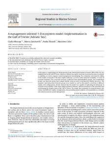 A management oriented 1-D ecosystem model: Implementation in the Gulf of Trieste (Adriatic Sea)