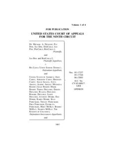 Volume 1 of 4  FOR PUBLICATION UNITED STATES COURT OF APPEALS FOR THE NINTH CIRCUIT