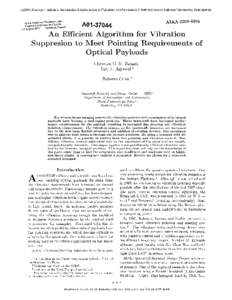 An Efficient Algorithm for Vibration Suppression to Meet Pointing Requirements of Optical Payloads