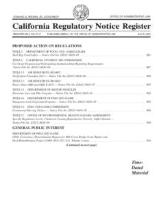 California Regulatory Notice Register 2012, Volume No. 27-Z