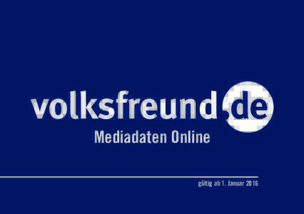 Mediadaten Online gültig ab 1. Januar 2016 Reichweite  Prüm