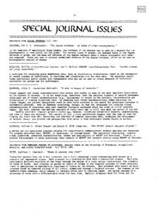 TOC 27 SPECIAL )OURNAL ISSUES Abstracts from SOCIAL NETWORKSSNIJDERS, Tom A . B . (Groningen) . 