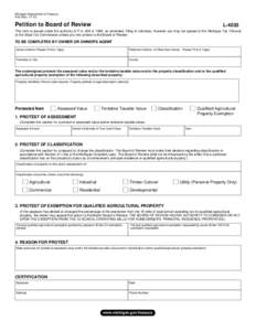 Form 618, L-4035, Petition to Board of Review