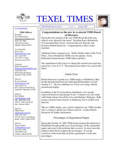 TEXEL TIMES TSBS Membership Newsletter v. 5, no. 1  January 2008