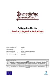 Deliverable No. 3.4 Service Integration Guidelines Grant Agreement No.:  270089