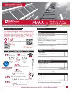 Masters of Accounting  MAcc International for Undergraduates