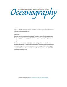 Oceanography THE OFFICIAL MAGAZINE OF THE OCEANOGRAPHY SOCIETY CITATION Dybas, C.L[removed]Ripple marks—The story behind the story. Oceanography 27(2):10–13, http:// dx.doi.org[removed]oceanog[removed].