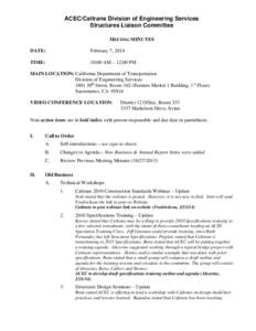 Microsoft Word - DRAFT Minutes-ACEC-Caltrans DES Liaison Comm Meeting[removed]doc
