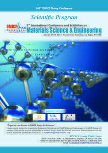140th OMICS Group Conference  Scientific Program 2nd International Conference and Exhibition on  Materials Science & Engineering