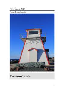Nova Scotia 2016 Fiona J Mackenzie Canna to Canada 1