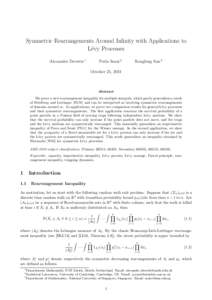 Symmetric Rearrangements Around Infinity with Applications to L´evy Processes Alexander Drewitz 1 Perla Sousi 2