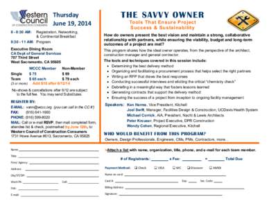 THE SAVVY OWNER  Thursday June 19, [removed]:30 AM: