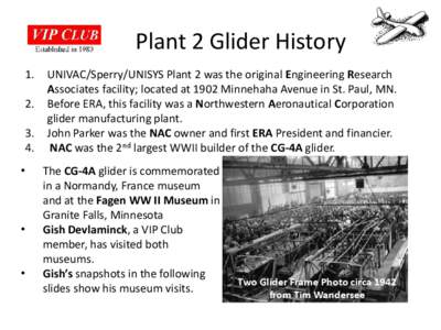 Plant 2 Glider History[removed]. •