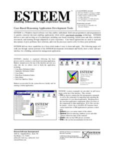 ESTEEM  TM Enabling Solutions Through Experience Modeling