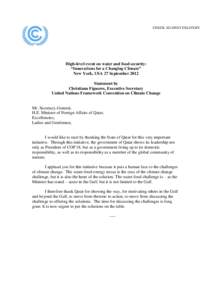 Qatar / Outline of Qatar / Asia / Christiana Figueres / United Nations Framework Convention on Climate Change