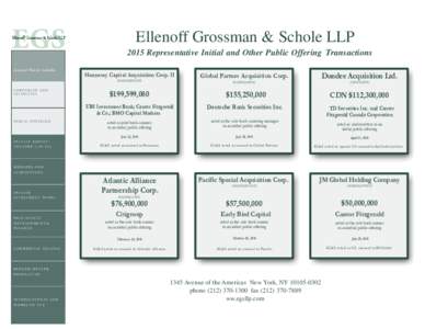 Ellenoff Grossman & Schole LLP 2015 Representative Initial and Other Public Offering Transactions Areas of Practice Include: Hennessy Capital Acquisition Corp. II (NASDAQ:HCACU)
