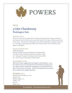 Wine / Wine tasting / Grape / Chardonnay / Acids in wine / Champoux Vineyard / Washington wine / Columbia Valley AVA