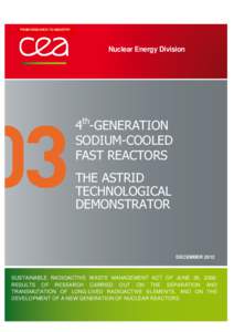 4th Generation sodium-cooled fast reactors / The Astrid technological demonstrator