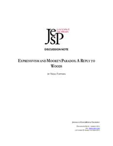 Expressivism and Moores Paradox_final