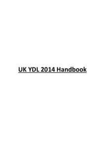 UK YDL 2014 Handbook  UKYDL MANAGEMENT COMMITTEE 2014 CHAIRMAN  Norma Blaine MBE