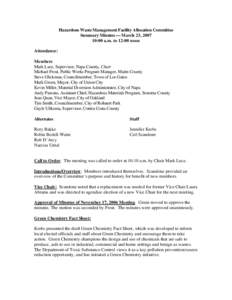Microsoft Word - Draft Minutes  March 07 HW.doc