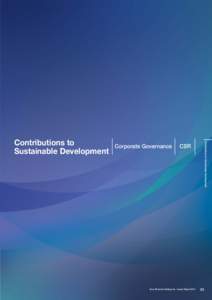 Corporate Governance  Contributions to Sustainable Development Contributions to Sustainable Development