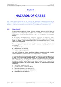 International Safety Guide for Inland Navigation Tank-barges and Terminals Chapter 28 Hazards of gases